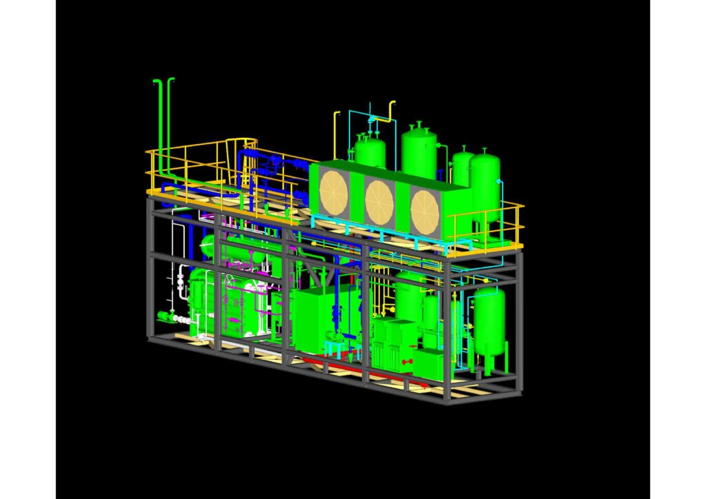 Hydrogen production plant, 1MW capacity of alkaline electrolyser