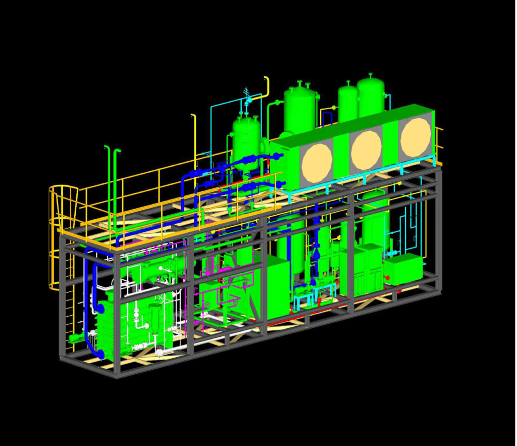 Hydrogen production plant, 1MW capacity of alkaline electrolyser